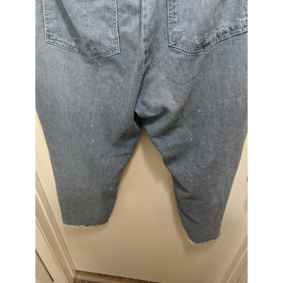 We The Free Lightwash City Slouch Mom Jeans Free People Drawstring Button Fly - Picture 10 of 11